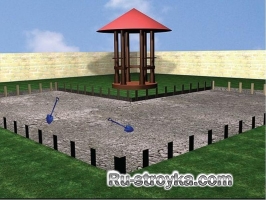 Площадка из кирпича Площадка из кирпича