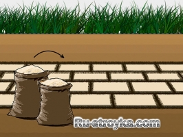 Брусчатка с травой Брусчатка с травой