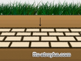 Брусчатка с травой Брусчатка с травой