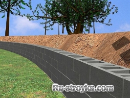 Как построить подпорную стенку из блоков. Как построить подпорную стенку из блоков.