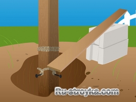 Удаление деревянных столбов Удаление деревянных столбов