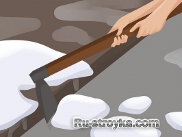 Очистка тротуара от льда Очистка тротуара от льда