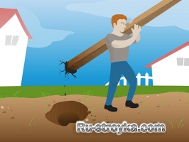 Удаление деревянных столбов Удаление деревянных столбов