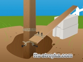 Удаление деревянных столбов Удаление деревянных столбов