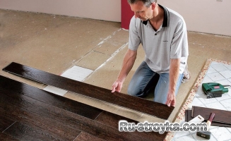 Сочетание керамической плитки с паркетом. Сочетание керамической плитки с паркетом.