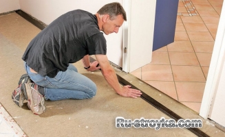 Сочетание керамической плитки с паркетом. Сочетание керамической плитки с паркетом.