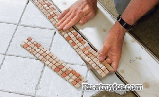 Сочетание керамической плитки с паркетом. Сочетание керамической плитки с паркетом.