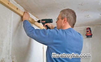 Ванная комната – потолок из ЦСП Ванная комната – потолок из ЦСП