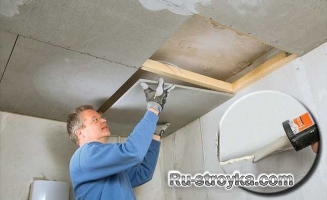 Ванная комната – потолок из ЦСП Ванная комната – потолок из ЦСП