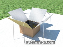 Как сделать простую солнечную печь. Как сделать простую солнечную печь.