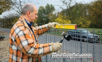Стена из габионов. Стена из габионов.