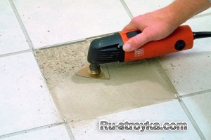 Замена поврежденной плитки. Замена поврежденной плитки.