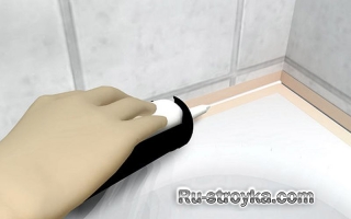 Заделка швов силиконом вокруг ванны. Заделка швов силиконом вокруг ванны.