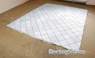 Сочетание керамической плитки с паркетом. Сочетание керамической плитки с паркетом.