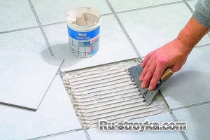 Замена поврежденной плитки. Замена поврежденной плитки.