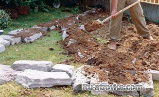 Изготовление декоративного пруда из природного камня. Изготовление декоративного пруда из природного камня.