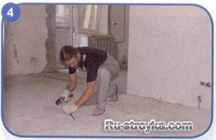 Как уложить линолеум на бетонную стяжку. Как уложить линолеум на бетонную стяжку.