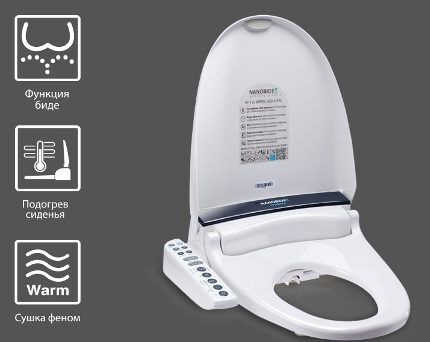 Крышка биде для унитаза: виды, описание принципа работы и советы по выбору Крышка биде для унитаза: виды, описание принципа работы и советы по выбору