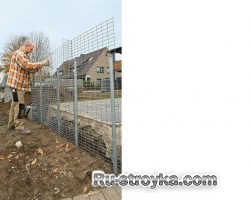 Стена из габионов. Стена из габионов.