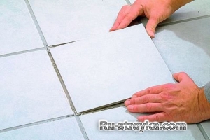 Замена поврежденной плитки. Замена поврежденной плитки.