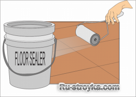 Установка плиточного линолеума. Установка плиточного линолеума.