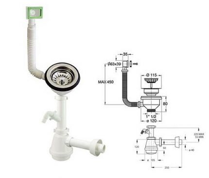 Как собрать слив для раковины: инструктаж по установке слива с переливом Как собрать слив для раковины: инструктаж по установке слива с переливом