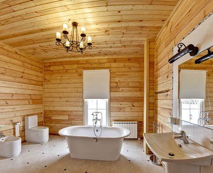 Ванная комната в деревянном доме: правила обустройства и особенности отделки