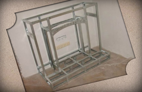 Декоративный камин из гипсокартона своими руками: инструкция по изготовлению с фотографиями