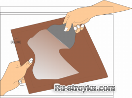 Установка плиточного линолеума. Установка плиточного линолеума.