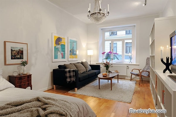 Интерьер однокомнатной квартиры Интерьер однокомнатной квартиры