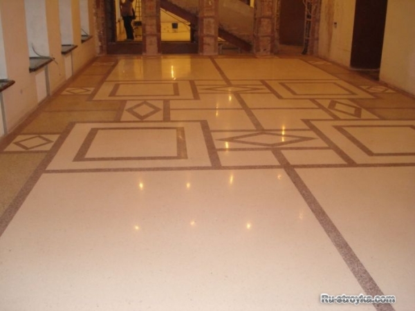 Полы из бетонно-мозаичных плит Полы из бетонно-мозаичных плит