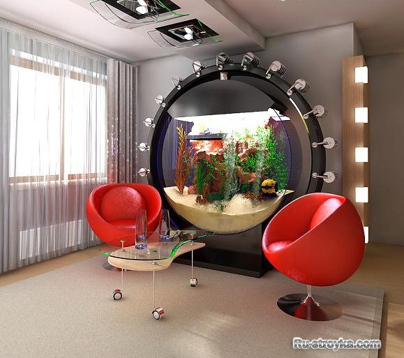 Аквариум в интерьере