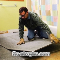 Монтаж плиты ЦСП под керамическую плитку. Монтаж плиты ЦСП под керамическую плитку.