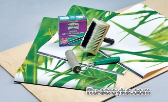 Рабочее место на кухне из фотообоев. Рабочее место на кухне из фотообоев.