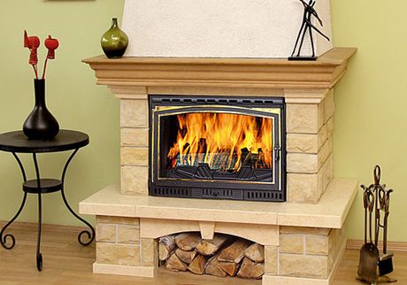 Отделка камина искусственным камнем Отделка камина искусственным камнем