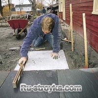 Как сделать площадку из сланца. Как сделать площадку из сланца.