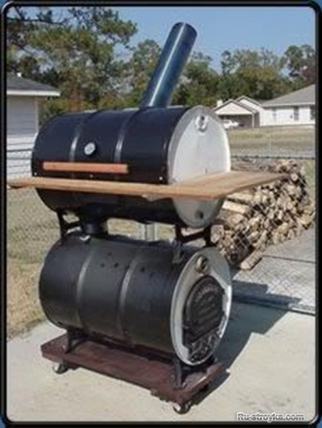 Печка из бочки. Печка из бочки.